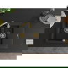 Mexen Gaspar granitový 1,5-komorový drez s odkvapkávačom 737 x 475 mm, Čierna/Zlatá metalíza, Sifón Zlatá - 6507731505-75-G