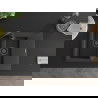 Mexen Gaspar granitový 1,5-komorový drez s odkvapkávačom 737 x 475 mm, Čierna škvrnitá, Sifón Čierna - 6507731505-76-B