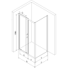 Mexen Apia sprchová kabína, posuvné dvere 120 x 80 cm, transparentnéné, čierna - 840-120-080-70-00