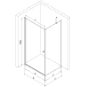 Mexen Pretoria sprchová kabína, kyvné dvere 90 x 90 cm, transparentnéné, čierna - 852-090-090-70-00