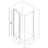 Mexen Apia sprchová kabína, posuvné dvere 130 x 70 cm, transparentnéné, čierna - 840-130-070-70-00
