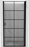 Mexen Mist-B sprchové dvere otváravé pravé 90 cm, čierna mriežka, čierne - 8A2-090-000-70-77-P