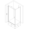 Mexen Pretoria sprchový kút s otváracími dverami 80 x 90 cm, grafit, chróm + vanička Flat - 852-080-090-01-40-4010