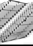 Mexen Mist-B sprchová kabína pravá 80 x 100 cm, čierna mriežka, čierna - 8A2T-080-100-70-77-P