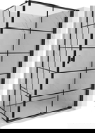 Mexen Mist-B sprchová kabína výklopná pravá 80 x 120 cm, čierna mriežka, čierna - 8A2T-080-120-70-77-P