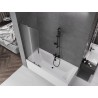 Mexen Velar L posuvná delička do vany dvojkrídlová 70 x 150 cm, matná, brúsená gun gray - 896-070-003-31-66