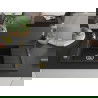 Mexen Elias granitový jednokomorový drez s odkvapkávačom 795 x 480 mm, Čierna/Strieborná metalíza, Sifón Zlatá - 6511791005-73-G