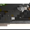 Mexen Elias granitový jednokomorový drez s odkvapkávačom 795 x 480 mm, Čierna/Zlatá metalíza, Sifón Zlatá - 6511791005-75-G