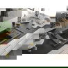 Mexen Elias granitový jednokomorový drez s odkvapkávačom 795 x 480 mm, Čierna škvrnitá, Sifón Zlatá - 6511791005-76-G