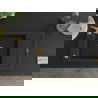 Mexen Elias granitový jednokomorový drez s odkvapkávačom 795 x 480 mm, Čierna, Sifón Zlatá - 6511791005-77-G