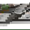 Mexen Elias granitový jednokomorový drez s odkvapkávačom 795 x 480 mm, Biela, Sifón Čierna - 6511791005-20-B