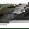 Mexen Elias granitový drez 1-komorový s odkvapkávačom 795 x 480 mm, čierny/strieborný metalík, čierny sifón - 6511791005-73-B