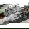 Mexen Elias granitový drez 1-komorový s odkvapkávačom 795 x 480 mm, čierny/strieborný metalik, sifón čierny - 6511791005-73-B