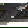 Mexen Elias granitový jednokomorový drez s odkvapkávačom 795 x 480 mm, Čierna/Zlatá metalíza, Sifón Čierna - 6511791005-75-B