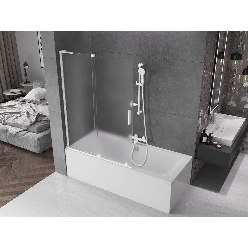 Mexen Velar L vaňa sprchová 2-krídlová posuvná 120 x 150 cm, matná, biela - 896-120-003-31-20