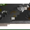 Mexen Diego granitový jednokomorový drez 488 x 480 mm, Čierna/Zlatá metalíza, Sifón Zlatá - 6512481000-75-G