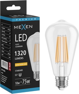 Mexen Vintis LED žiarovka filament E27, ST64, 10W, Teplá - 2200K, 1320 lm, číra - L152-E27-1022-00