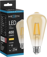Mexen Vintis LED filamentová žiarovka E27, ST64, 4W, Teplá - 2700K, 400 lm, jantárová - L152-E27-0427-50