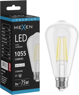 Mexen Vintis LED žiarovka filament E27, ST64, 8W, Neutrálna - 4000K, 1055 lm, číra - L152-E27-0840-00