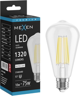 Mexen Vintis LED žiarovka žiarivky E27, ST64, 10W, Neutrálna - 4000K, 1320 lm, číra - L152-E27-1040-00