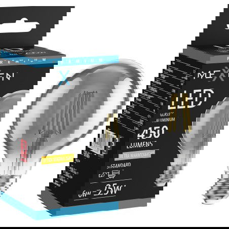 Mexen Vintis LED žiarovka filament E27, G80, 6W, Teplá - 2200K, 450 lm, dymová - L155-E27-0622-70