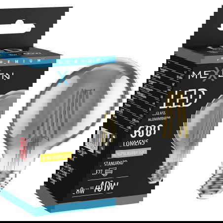 Mexen Vintis LED vlákno žiarovka E27, G80, 8W, Teplá - 2200K, 600 lm, dymová - L155-E27-0822-70