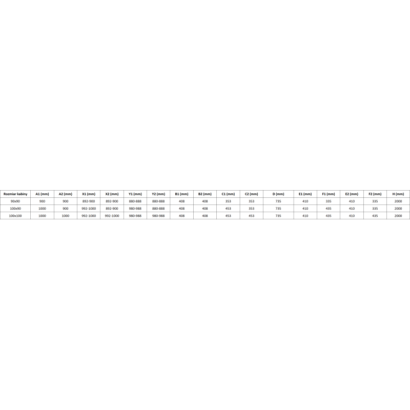 Mexen Lunar L polokruhová sprchová kútiková kabína 90 x 90 cm, transparentná, brúsená v šednej farbe - 833L-090L-090P-66-00