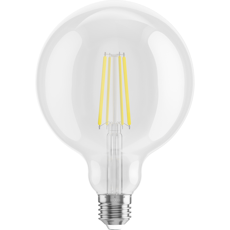 Mexen Vintis LED žiarovka filament E27, G125, 8W, Neutrálna - 4000K, 1055 lm, číra - L158-E27-0840-00
