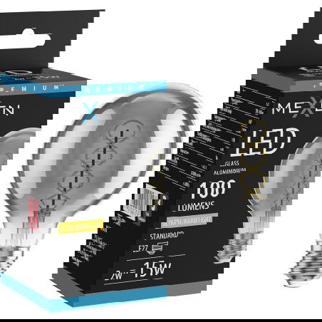 Mexen Vintis Žiarovka filament špirála LED E27, G80, 2W, Teplá - 2200K, 100 lm, dymová - L165-E27-0222-70