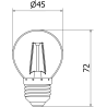 Mexen Vintis Žiarovka filament LED E27, G45, 2W, Teplá - 2700K, 240 lm, číra - L156-E27-0227-00