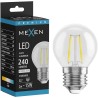 Mexen Vintis LED žiarovka filament E27, G45, 2W, Neutrálna - 4000K, 240 lm, číra - L156-E27-0227-00 - L156-E27-0240-00
