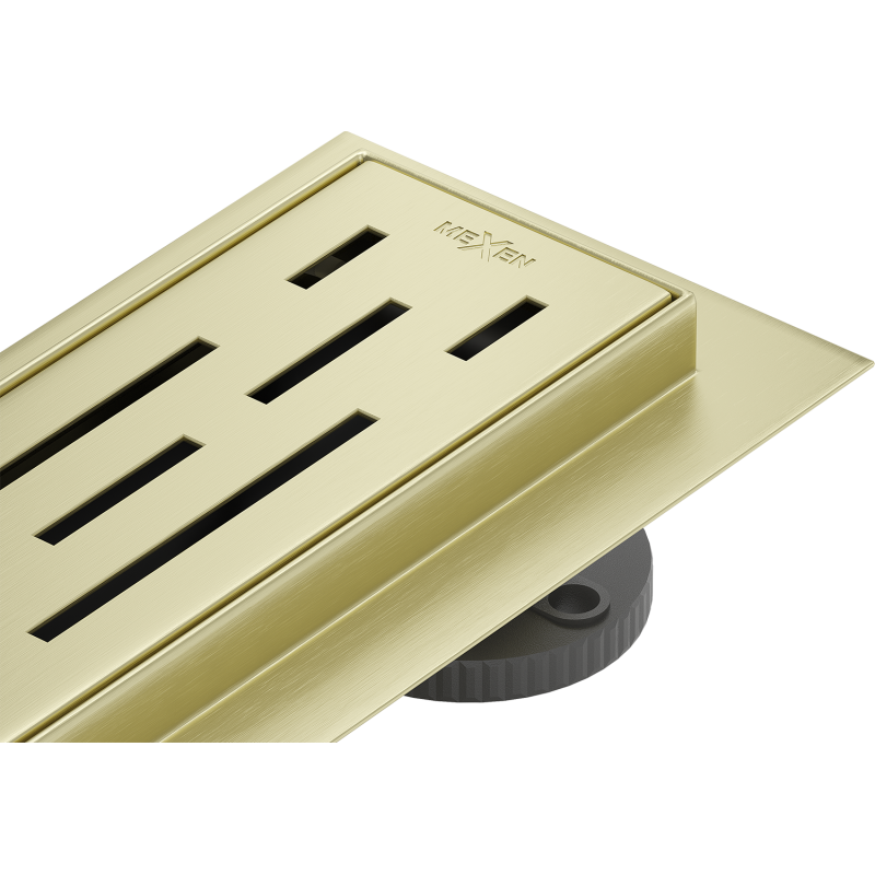 Mexen Flat 360° M01 otočný líniový odtok 100 cm, zlatý kartáčovaný - 1A20100-40