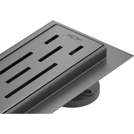 Mexen Flat M01 lineárny odtok 90 cm, brúsená zbraňová šedá - 1E20090-15