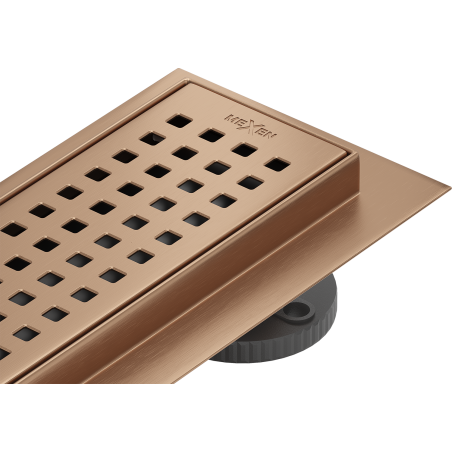 Mexen Flat 360° M08 otočný líniový odtok 80 cm, brúsená meď - 1C25080-40