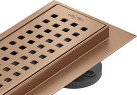 Mexen Flat 360° M08 otočný lineárny odtok 90 cm, kartáčovaná meď - 1C25090-40