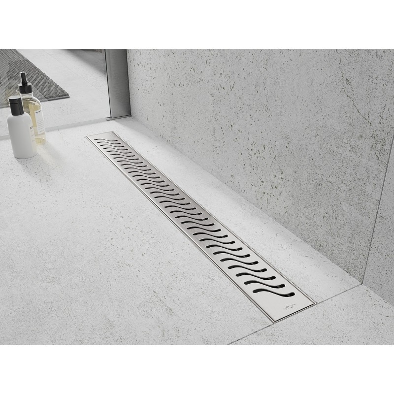 Mexen Flat 360° M09 otočný lineárny odtok 100 cm, inox - 1028100-40