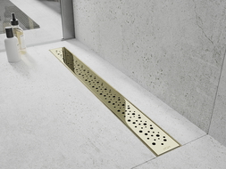 Mexen Flat M12 kryt na lineárny odtok 60 cm, zlatý - 1521060