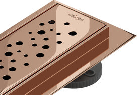 Mexen Flat M12 lineárny odtok 100 cm, ružové zlato - 1621100-15