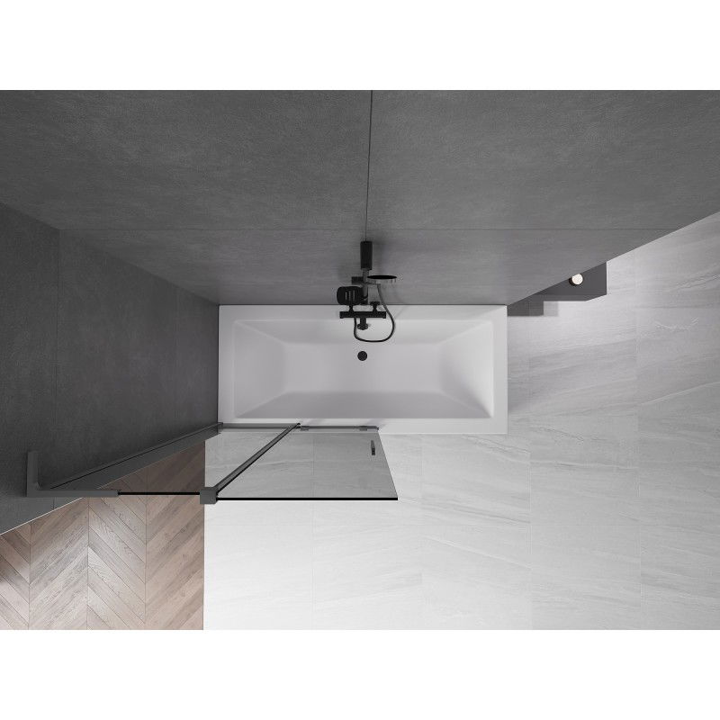 Mexen Velar L 2-krídlová pohyblivá paravána na vaňu 100 x 150 cm, grafit, gun metal - 896-100-003-41-95