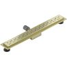 Mexen Flat M12 lineárny odtok 50 cm, zlatý kartáčovaný - 1A21050-15