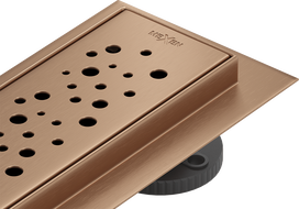 Mexen Flat 360° M12 otočný odtokový žľab 90 cm, brúsená meď - 1C21090-40