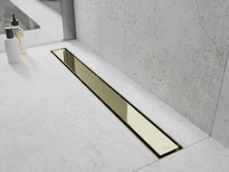 Mexen Flat M13 maskovacia sada 2v1 pre líniový odtok 60 cm, zlatá - 1519060