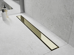 Mexen Flat M13 lineárny odtok 2v1 80 cm, zlatý - 1510080-15