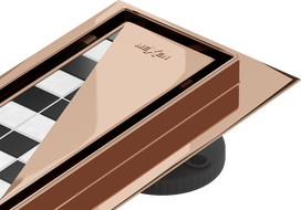 Mexen Flat M13 liniový žľab 2v1 90 cm, ružové zlato - 1610090-15