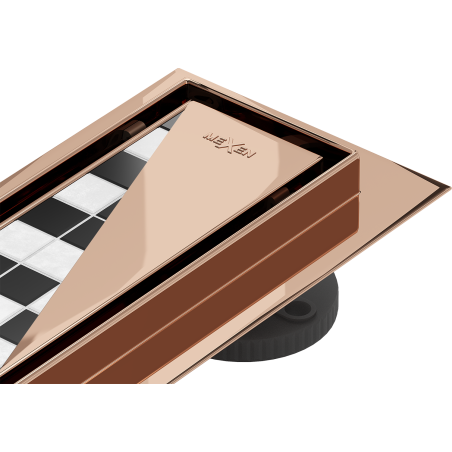 Mexen Flat M13 lineárny odtok 2v1 100 cm, ružové zlato - 1610100-15