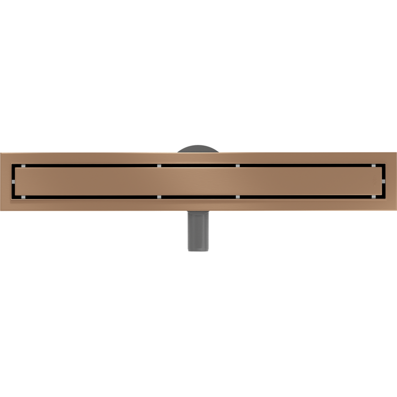 Mexen Flat 360° M13 otočný lineárny odtok 2v1 50 cm, brúsená meď - 1C10050-40