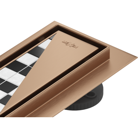 Mexen Flat M13 lineárny odtok 2v1 160 cm, brúsená meď - 1C10160