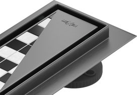 Mexen Flat 360° M13 rotačný lineárny odtok 2v1 60 cm, kartáčovaná zbraňová sivá - 1E10060-40