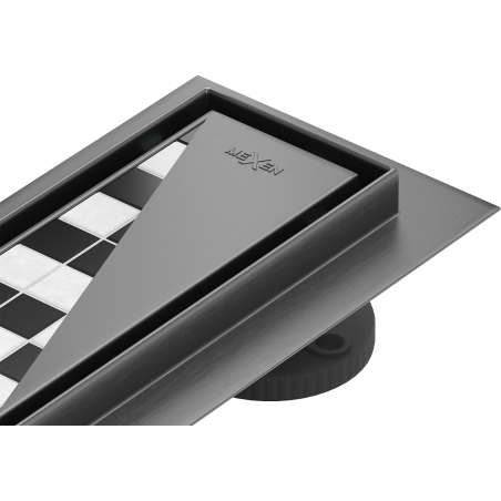 Mexen Flat M13 lineárny odtok 2v1 120 cm, kartáčovaná gun gray - 1E10120