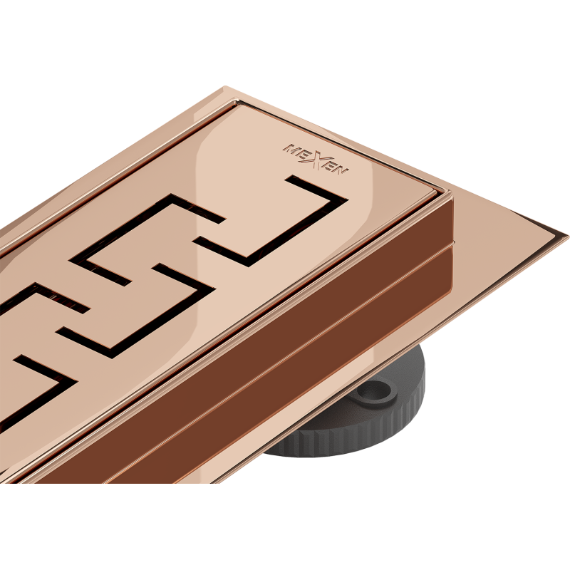 Mexen Flat 360° M15 otočný lineárny odtok 80 cm, ružové zlato - 1624080-40